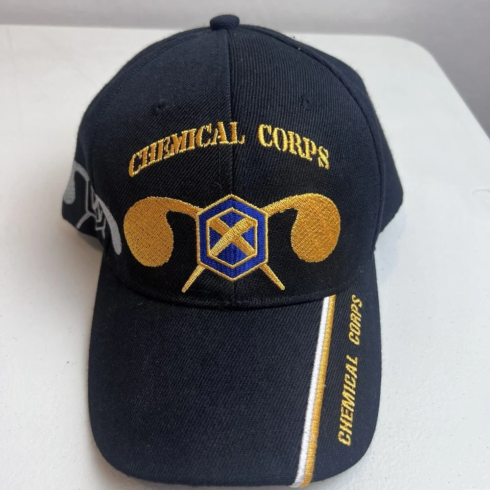 Chemical Corps Black Hat Cap Embroidered StrapBack KYS‎ Designs OSFM